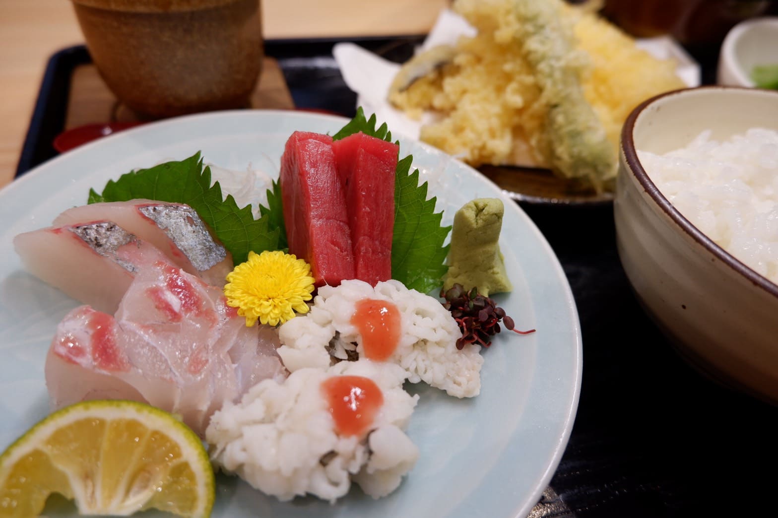 刺身と天ぷら